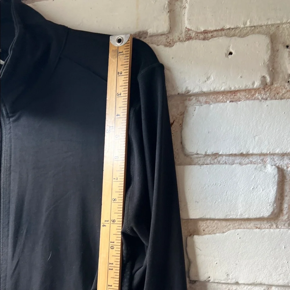 Black Women's Zip-Front Jacket funnel neck athletic jacket - Picture 10 of 11